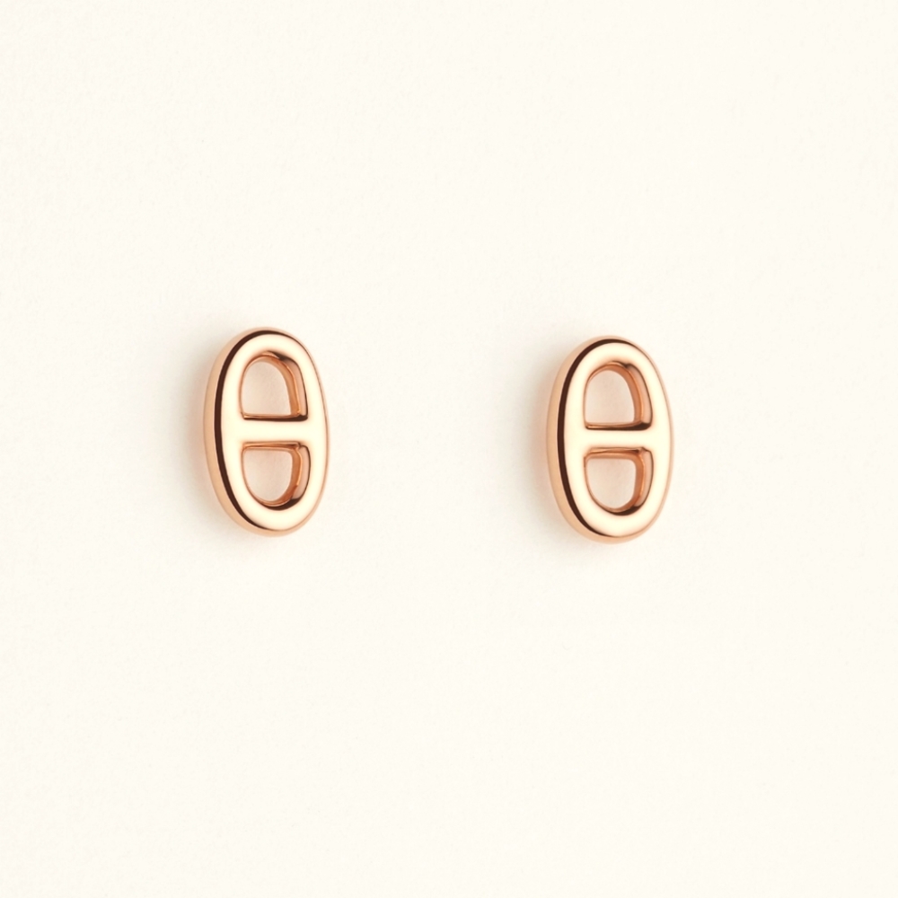 Hermes Farandole earrings, very small model Rose Gold BRAND NEW